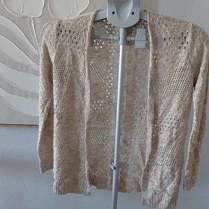 Chic Beige Knit Cardigan for Kids